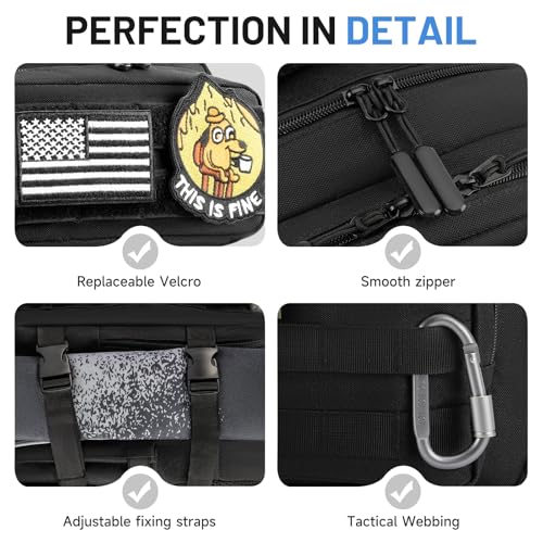 kcross 12L Mini Tactical Backpack for Men and Women, Tactical Backpack Small for Hiking, Small Tactical Bag