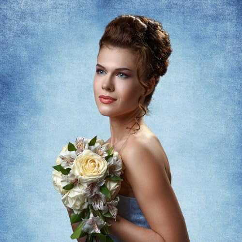Light Blue Photography Backdrops for Photoshoot, Vintage Abstract Portrait Photo Backdrop, Photo Booth Props 5x7ft