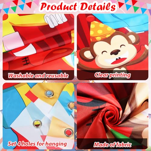 Carnival Circus Party Decorations Carnival Photo Booth Props Circus Theme Photo Door Banner Clown Joker Large Photo Backdr...