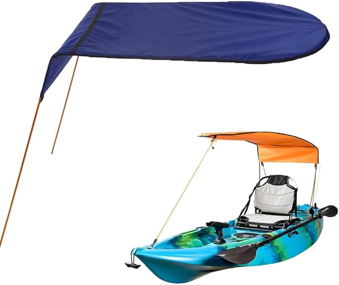 Gaderth Sun Shade Canopy for Kayak Boat Canoe, Canopy for Single Person, Waterproof Sun Shade Awning Top Cover, Universal ...