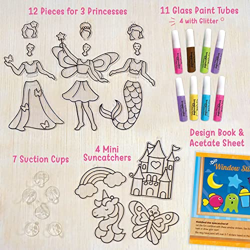 Imagimake Window Art Princess | Suncatcher Kit | Arts and Crafts for Kids Ages 8-12 | Girls Toys Age 6-8 | Unicorn Gifts f...