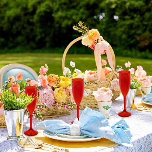 12 Pcs Champagne Flutes 5.4OZ Plastic Champagne Glasses Wine Glasses Plastic Goblets for Parties Mimosa Bar Glasses Stemme...