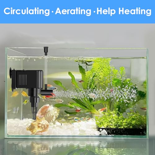 AquaMiracle Aquarium Powerhead Pump Circulating Water Pump 210 GPH for 40-60 Gallon Aquariums with Aerating Features