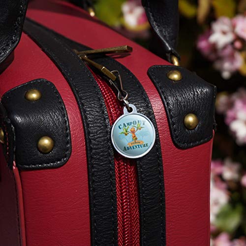 GRAPHICS & MORE Campout Fishing Adventure Dinosaur Train Jacket Handbag Purse Luggage Backpack Zipper Pull Charm