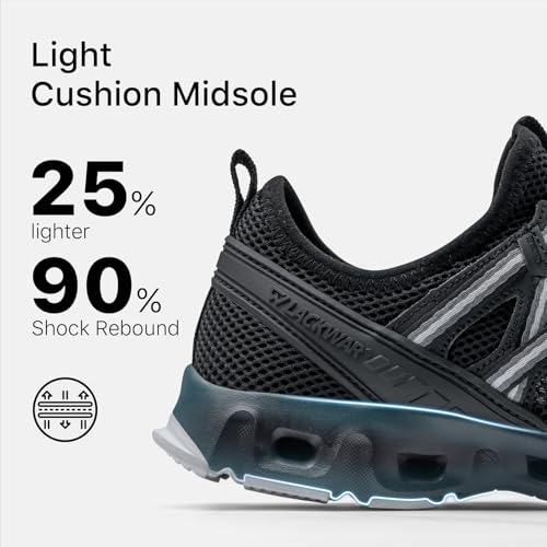 Men's Quick-Dry Water Shoes for Hiking Fishing Lightweight Water Sneakers with Non-Slip Sole Drainage Holes Breathable Mes...