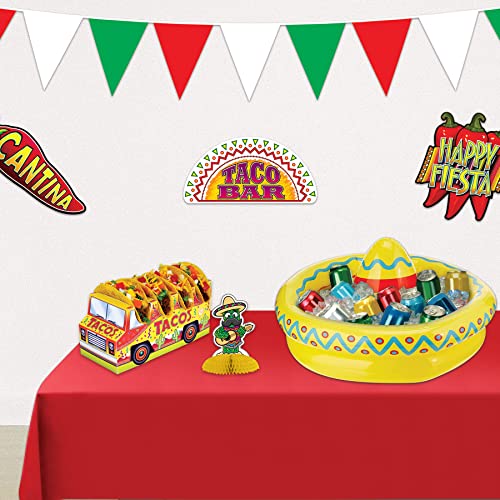 Beistle Inflatable Sombrero Drink Cooler, 12' x 18', Holds Approx. 10 Cans - Inflatable Cooler for Parties, Drink Containe...