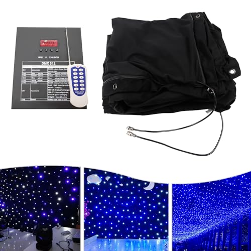 20 * 10ft LED Stage Backdrop Star Light Curtain Backdrops Led Stage Star Backdrop with Voice Activated DMX 521 Control Sta...