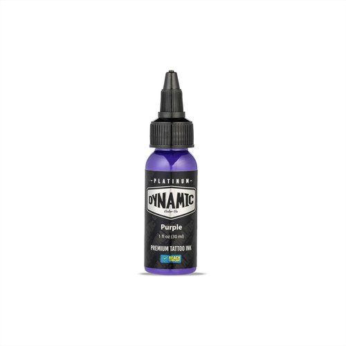 Dynamic Color Co- Lush Color Tattoo Ink Set: 5 Luxurious 1 oz Bottles - Lavender, Red Grape, Ruby Port, Deep Pink, Purple. Platinum Collection, Reach Compliant, Crafted in Spain