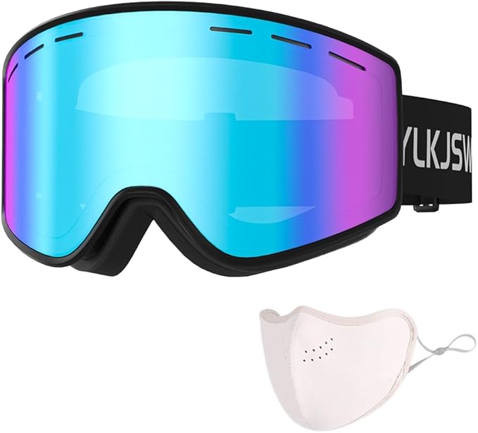 Ski Goggles for Men Women, OTG Snow Goggles, UV Protection Snowboard Goggles for Adult & Youth, Snowmobile, Sledding