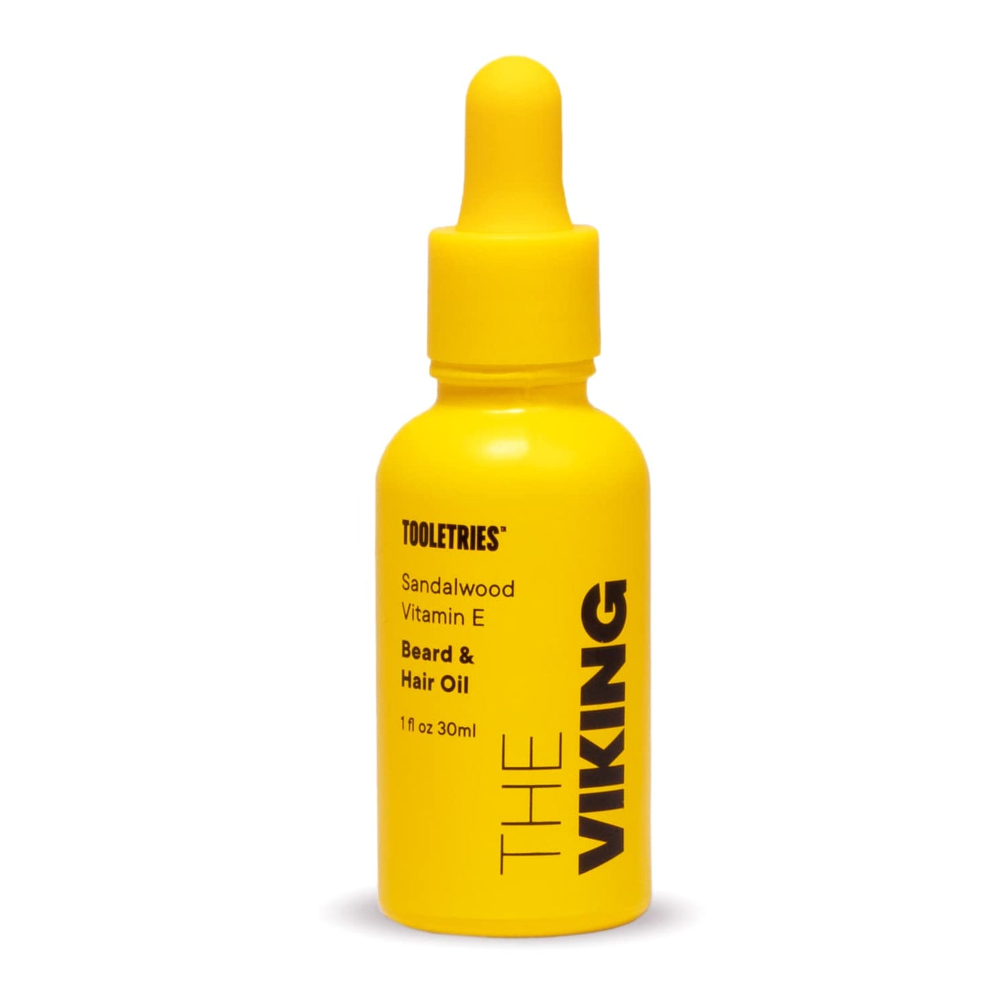 TOOLETRIES The Viking - Scented Beard & Hair Oil for Men with Sandalwood & Vitamin E - Conditions and Hydrates for Smooth Feel,