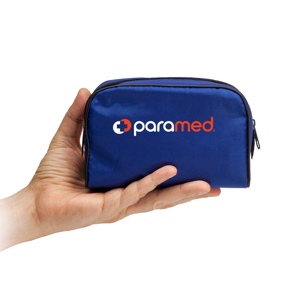 PARAMED Aneroid Sphygmomanometer – Manual Blood Pressure Cuff with Universal Cuff 8.7-16.5" and D-Ring – Carrying Case in The kit – Blue – Stethoscope Not Included