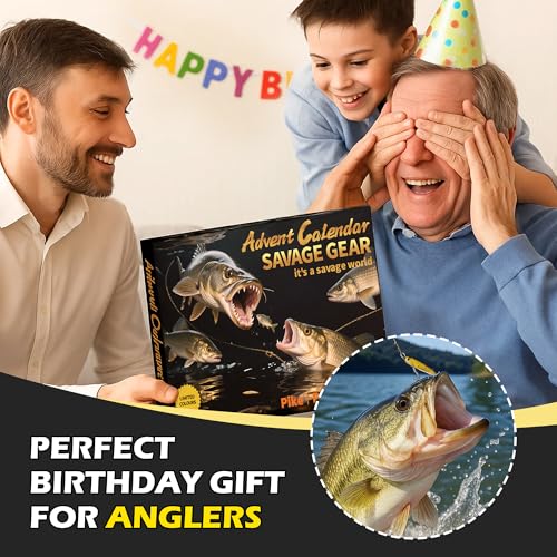 Fishing Advent Calendar 2025, 24 Days of Christmas Countdown Calendar with Lures Set, Birthday Gifts for Adult, Men, Teen ...