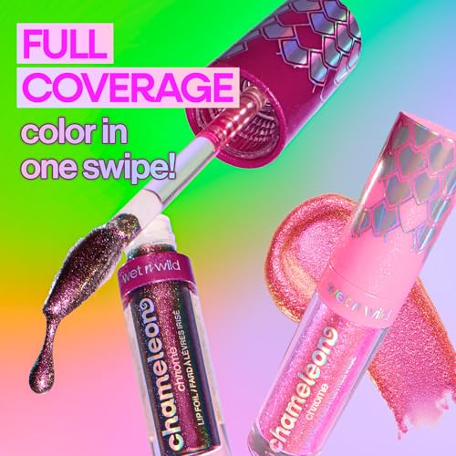 wet n wild Chameleon Chrome Lip Foil, Bold Light-Reflecting Pigments, Multidimensional Shine, Non-Sticky Smooth Formula,Ve...