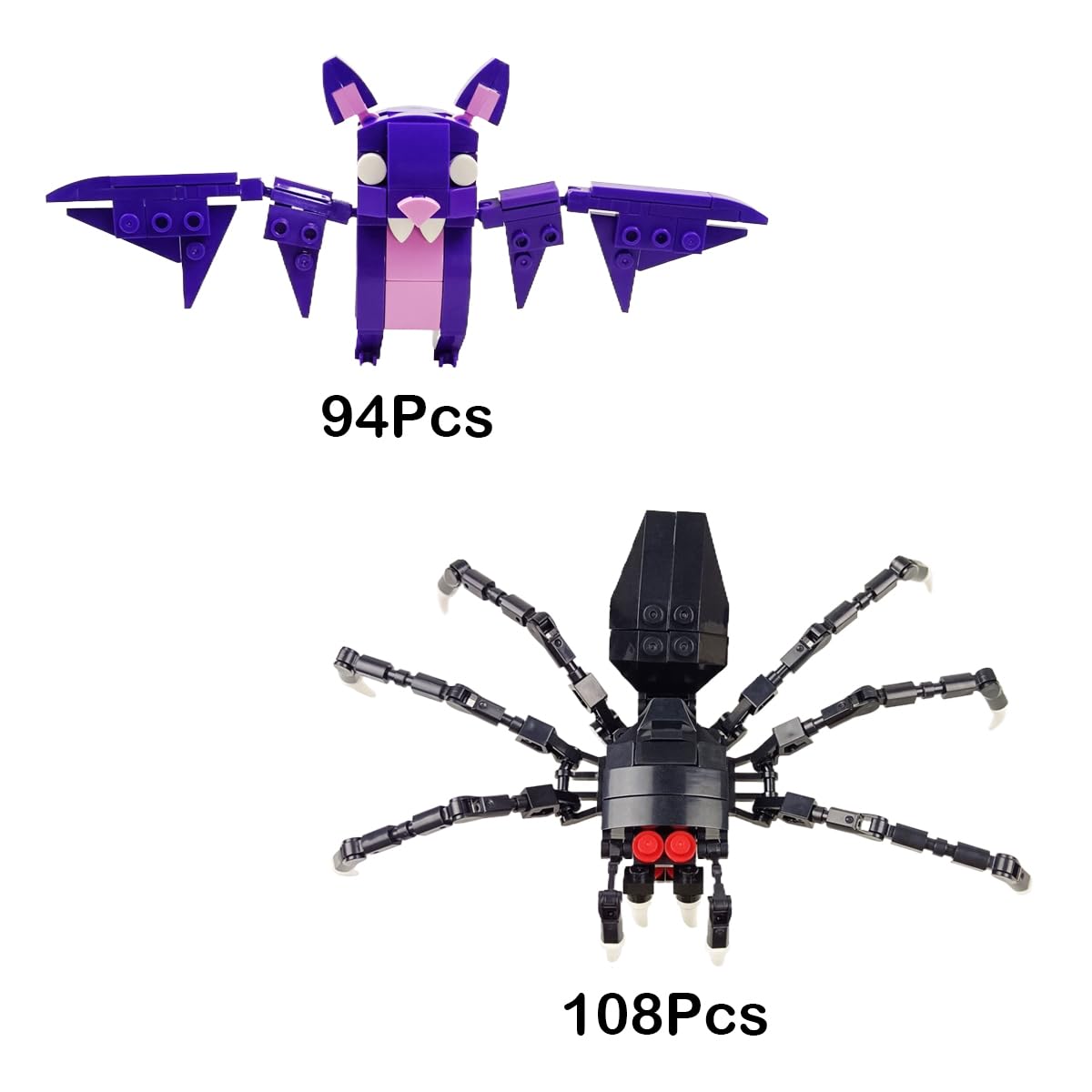 Anditoy 4 Pack Halloween Building Block Toys for Kids Boys Girls Halloween Treat Bags Gifts Halloween Party Favors