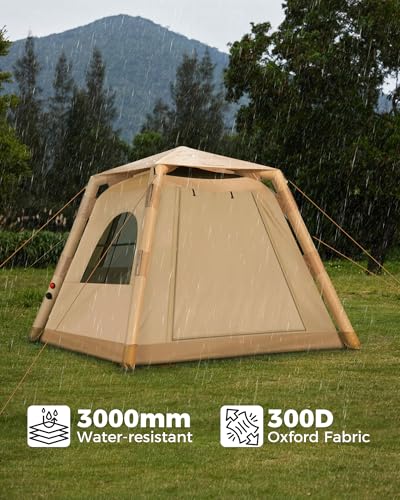 Trakiom Inflatable Tents for Camping 2-4 Person, Easy Set Up Camping Tent with Automatic & Manual Pump, Waterproof Blow Up...