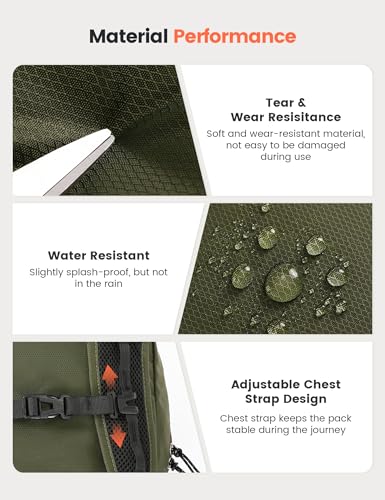 SKYSPER Hiking Backpack Ultralight Packable RFID Travel Daypack Small Nylon Stuff Pack 16L Outdoor Bag for Women Men
