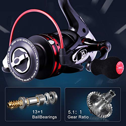 Sougayilang Fishing Reels Powerful 13+1BB Spinning Reels Ultra Smooth Reel for Saltwater or Freshwater