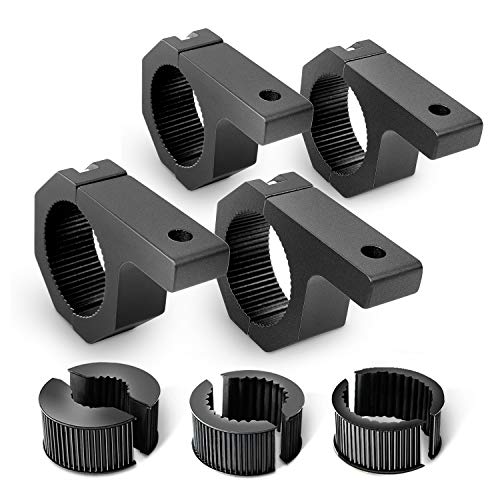 Nilight - 90020D 4PCS Mounting Bracket Kit LED Off-Road Light Horizontal Bar Tube Clamp Roof Roll Cage Holder,2 Years Warr...