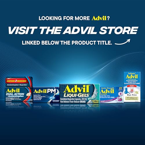 Advil Liqui-Gels Minis Pain Reliever and Fever Reducer, Pain Medicine for Adults with Ibuprofen 200mg for Pain Relief - 160 Liquid Filled Capsules