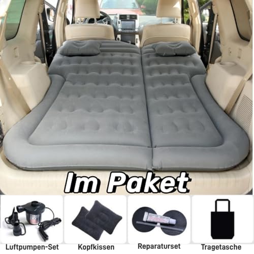 Liphier SUV Air Mattress Camping Bed Car Inflatable Mattress for Truck Backseat - Foldable Air Mattress with Flocking Surf...