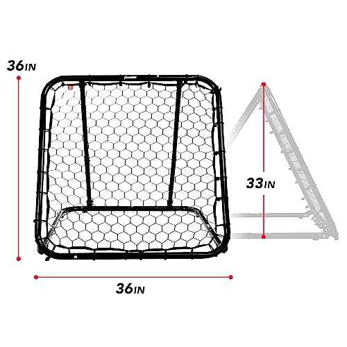 Franklin Sports Basketball Pass Back Rebounder Net - Multi-Sport Training Rebound Screen - Perfect for Passing and Shooting Practice - 3' x 3', Black (92499X)
