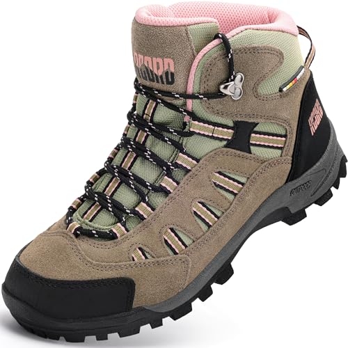 R CORD Hiking Boots Women Waterproof Non-Slip Womens Hiking Shoes Comfortable Outdoor Womens Hiking Boots Walking Boots Hi...