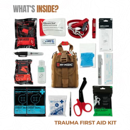 MY MEDIC TFAK Trauma First Aid Kit - Emergency Medical Rescue Gear Bag & Tactical Survival Supplies for Hunting, Hiking, C...