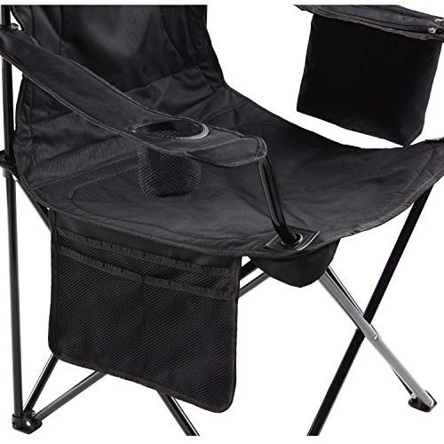 Coleman Triton+ 2 Burner Propane Camp Stove and Camp Chair with Built-in 4-Can Cooler, Black