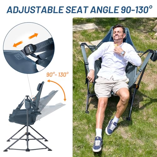 TIMBER RIDGE Hammock Camping Chair with Adjustable Backrest, Heavy Duty Folding Hammock Chair Supports 300lbs, Portable Ha...