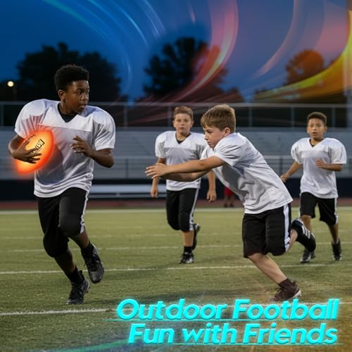 Light Up Football for Boys: Glow in The Dark - Toys for Kids Teen Boys Ages 8-15 - Birthday Christmas Easter Gift Ideas - ...