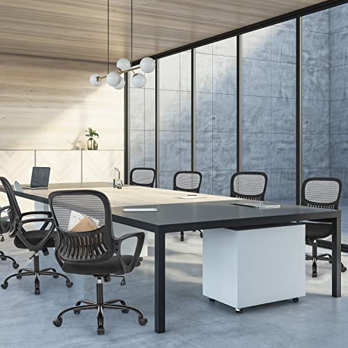 Sweetcrispy Home Office Managerial Executive Chair with Ergonomic Design, Mid-Back Mesh Swivel, Comfortable Lumbar Suppor...