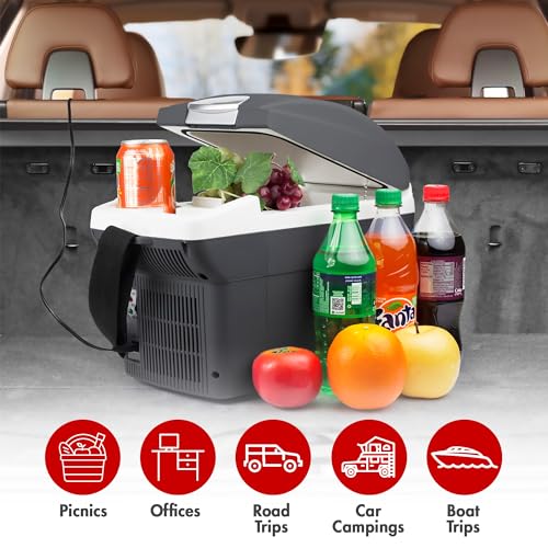 Wagan EL6206 12V 6 Quart Personal Thermoelectric, 6 Liter Capacity, Portable Electric Cooler Warmer with 12/24V DC, Small ...
