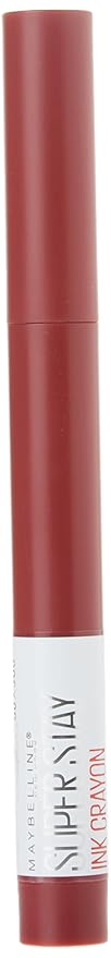 Maybelline Super Stay Ink Crayon Lipstick Makeup, Precision Tip Matte Lip Crayon with Built-in Sharpener, Longwear Up To 8Hrs, Make It Happen, Berry Red, 1 Count