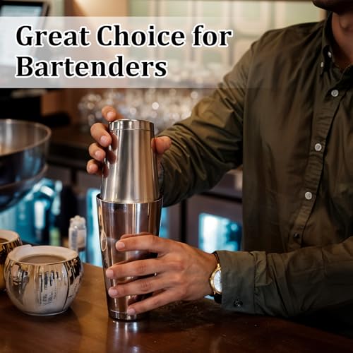 Giantree 6 Pcs Cocktail Shakers, Professional Boston Bar Shaker Set, Stainless Steel Cocktail Shaker Set for Bartenders, E...