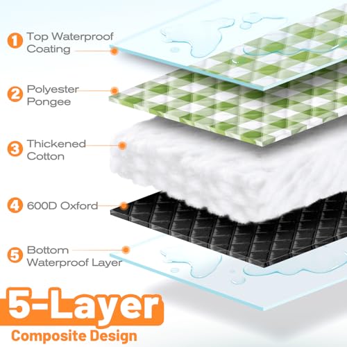 TigeJoy Extra Large Picnic Blanket Waterproof Foldable 80''x80'', Outdoor Picnic Mat Beach Blanket Sandproof for Park, Gra...