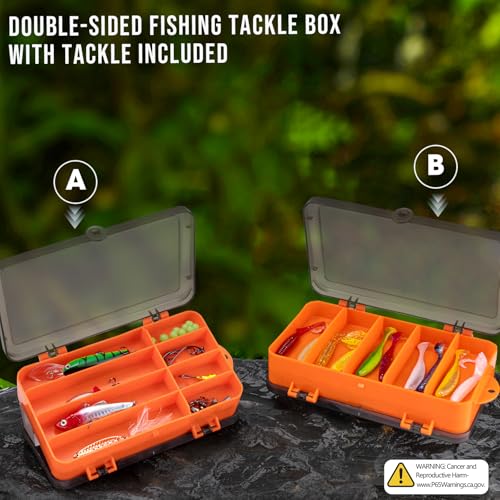 THKFISH Fishing Rod and Reel Combo with Backpack, Telescoping Fishing Pole Spinning Reel Kit with Fishing Lures, Pliers an...