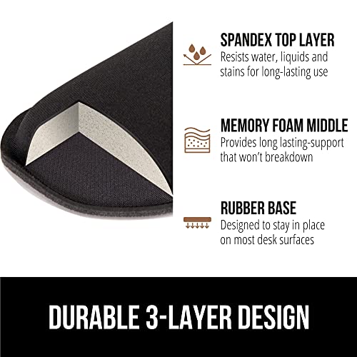 GORILLA GRIP Silky Memory Foam Wrist Rest for Computer Keyboard, Mouse, Ergonomic Design for Typing Pain Relief, Desk Pads...