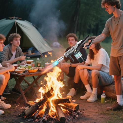 Powerful Propane Torch Gun, Flamethrower With Adjustable Flame, 800,000BTU Blow Torch for Campfire, Fire Pit Starter, Fun Gift (Propane Tank Not Included)