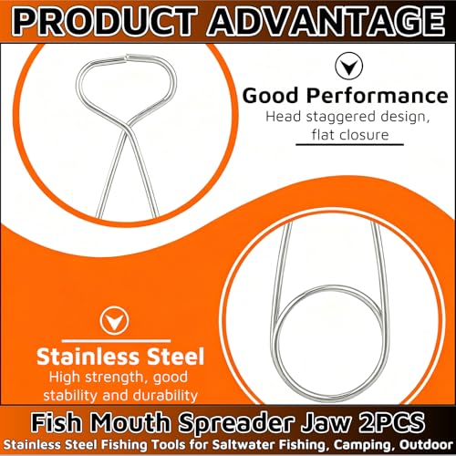 2PACK Fish Mouth Spreader Jaw，6 Inch Water Bottle Hanger Hook Rack，Fish Mouth Jaw Spreaders Portable Fishs Hook Remover To...