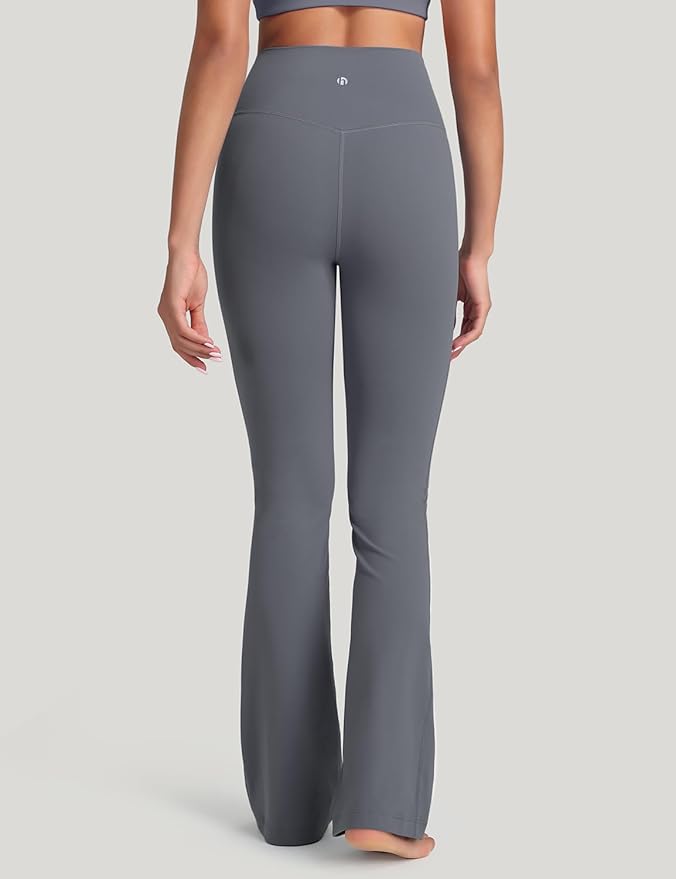 HeyNuts Harmony Flare Leggings 29"/30.5"/32.5"/34.5", High Waisted Tummy Control Wide Leg Bootcut Yoga Pants Lounge Soft