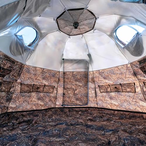 Rbm Outdoors Hot Tent with Stove Jack, Easy Setup 4 Season Winter Tents for Camping, Cold Weather Wall Double Layer Waterp...