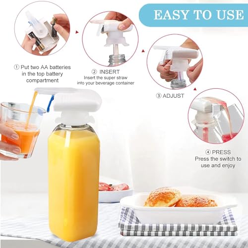 2 Pack Automatic Drink Dispenser,Milk Dispenser,Electric Tap,One-Handed Operation,Can Prevent Milk and Beer From Overflowi...