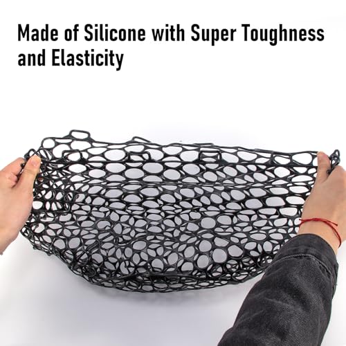 Alwonder Fishing Nets Silicone Replacement Netting, Clear Black Fly Ice Fishing Net Landing Kayak Nets Without Handle for ...