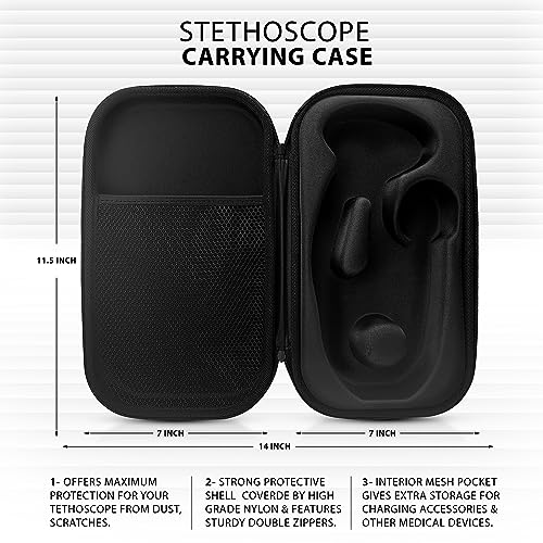 ASA TECHMED Medical Starter Kit – Stethoscope, Durable Blood Pressure Monitor, EMT Shears & Protective Carrying Case – Ide...