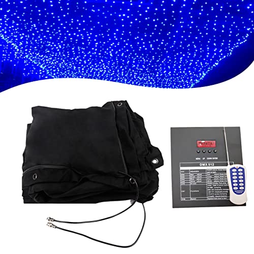 LED Stage Star Curtain Backdrop, 20x10ft LED Stage Starry Sky Cloths with Remote & DMX512 Controller, Portable Starlight B...