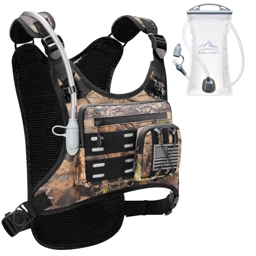 Zelvot Running Vest with 2L Water Bladder, Hydration Backpack, USA Original Patent, Lightweight Hydration Pack with Gear H...