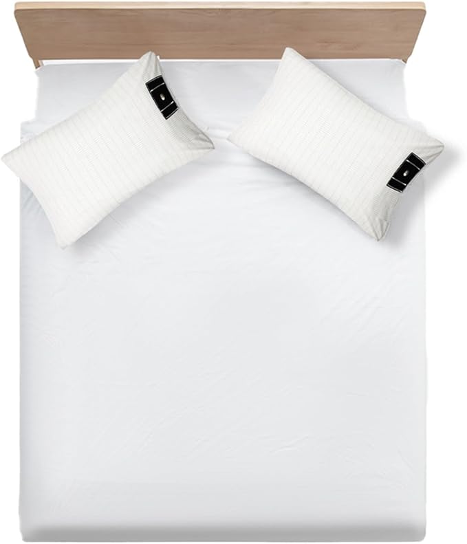 Grounding Pillowcase with Grounding Cord, Grounding Pillowcase Queen Contains Silver Fibers, Conductive Cotton Grounding Pillow Case, Improve Sleep, Relieve Pain (20x30IN, White)