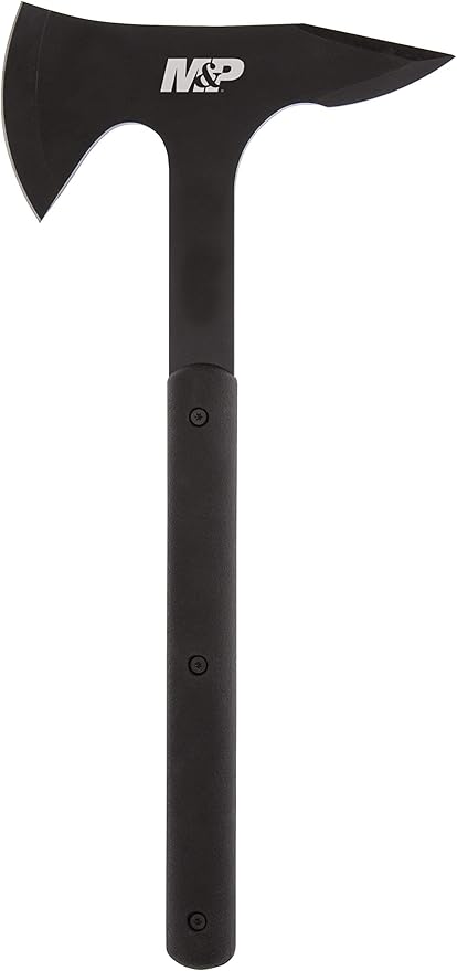 Smith & Wesson M&P Extraction & Evasion 16in S.S. Full Tang Tactical Axe with a Spearpoint Spine, Rubberized Handle and Sh...