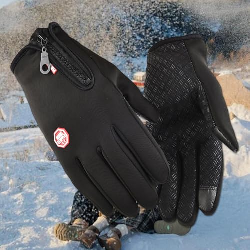 Winter Waterproof Ski Snow Warm Gloves, Windproof Thermal with Touchscreen Fingers, for Running Outdoor Sports Daily Work