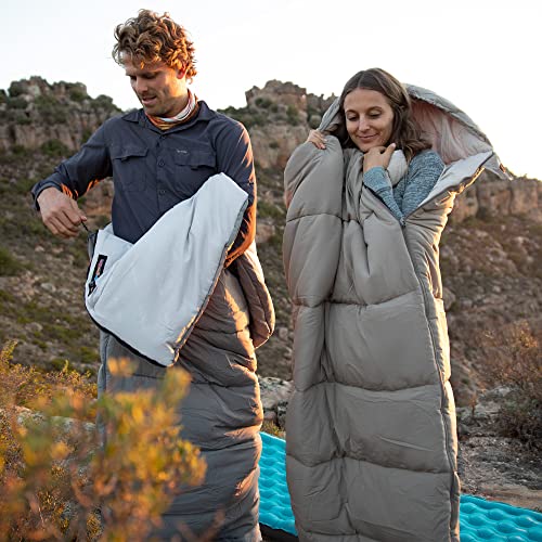 Naturehike Sleeping Bag for Adults with Hood, 33-53℉ Lightweight Hollow Cotton Sleeping Bag, 3 Seasons Waterproof Spliceab...